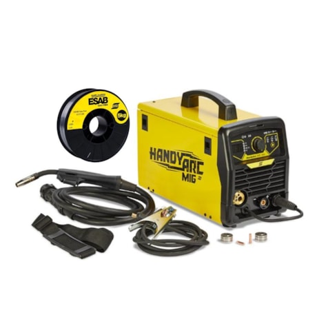 Inversora de Solda MIG/MMA 160A 220V Monofásico HANDYARC MIG 160I + Bobina de Arame MIG Tubular GAS FREE ESAB-e6330d1c-422d-48aa-8cc4-c19e3bd8ac35