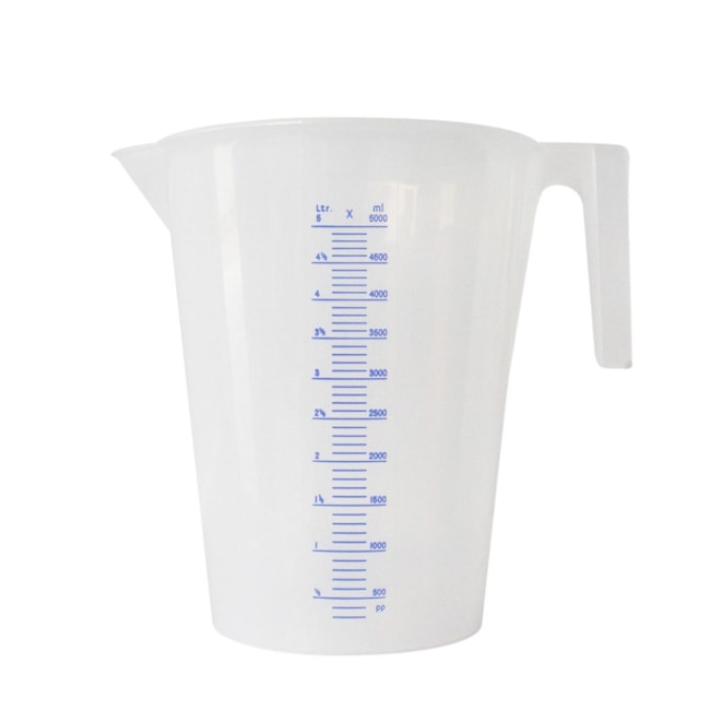 Jarra Graduada de Polietileno com Escala em Alto Relevo Transparente 5 litros 2167 BREMEN-2122289e-ced0-4413-a9e0-c776a3ba25d5