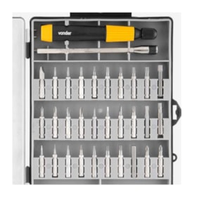 Jogo Bits de Precisão de Encaixe Sextavado 4mm com 32 Peças 3538320000 VONDER