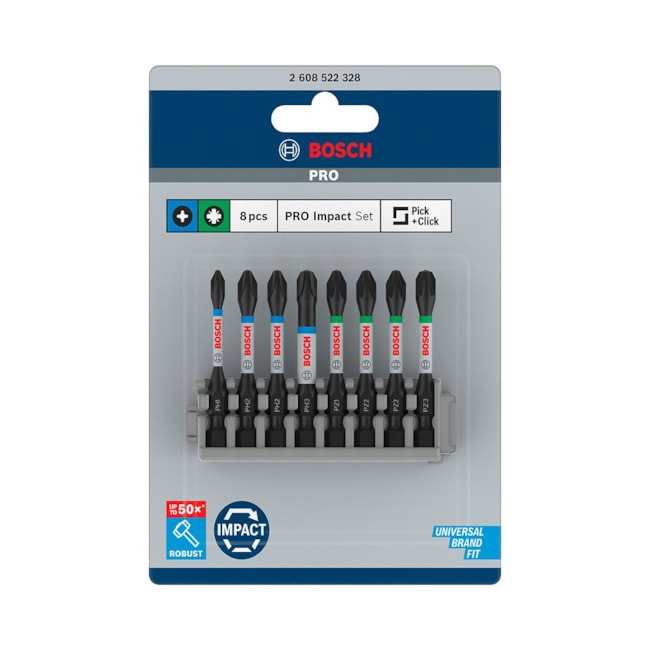 Jogo Bits PRO Impact com 8 Peças 2608522328 BOSCH-4c0e6998-1849-473b-98ab-a4675fa1057b