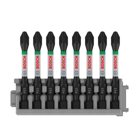 Jogo Bits PRO Pozidriv Impact 55mm Encaixe 1/4