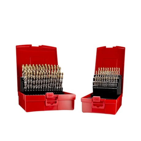 Jogo Broca HP HSS DIN 338N 1.00 A 10.00MM TIN de 91 Peças A095209 DORMER