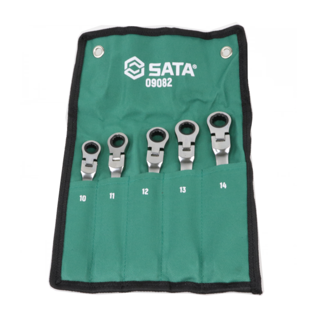 Jogo Chaves Combinada Catraca 10 a 14mm Articulada 5 Peças ST09082SJ SATA-404d9c3f-2839-4427-89be-497152a6fa20