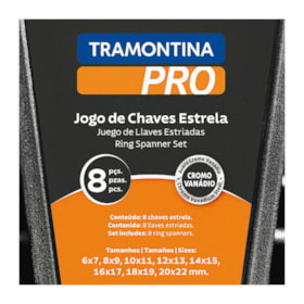 Jogo Chaves Estrela de 6mm a 22mm com 8 Peças 44630308 TRAMONTINA PRO