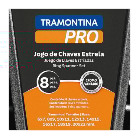Jogo Chaves Estrela de 6mm a 22mm com 8 Peças 44630308 TRAMONTINA PRO-6477739f-6aa7-4557-b649-6640730463f3