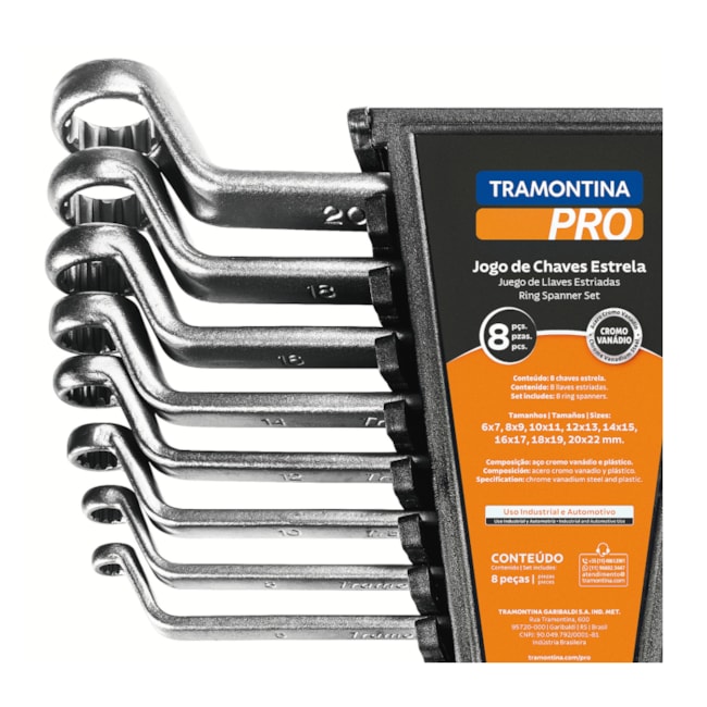 Jogo Chaves Estrela de 6mm a 22mm com 8 Peças 44630308 TRAMONTINA PRO-2f86b018-7ed6-4013-9d34-4e785a86329c