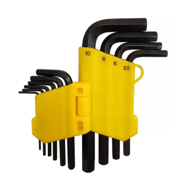 Jogo Chaves Hexagonais L 1.5mm a 10.0mm 10 Peças c/ Suporte JGHXMM10 HTOM-0f8aa7ac-dc62-4369-8c61-44bb66b311b0