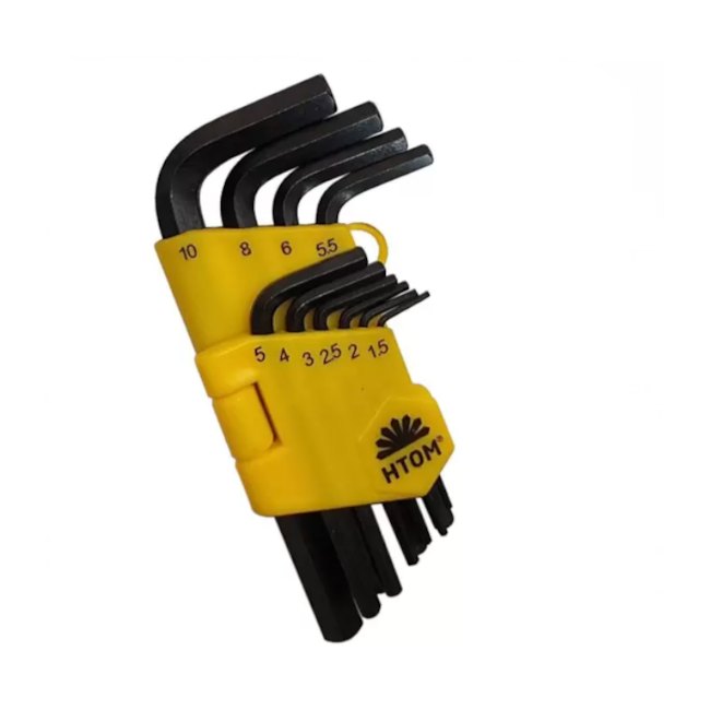 Jogo Chaves Hexagonais L 1.5mm a 10.0mm 10 Peças c/ Suporte JGHXMM10 HTOM-82cf37eb-f4d6-4602-8df8-c818d5dd33c6