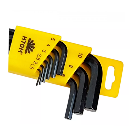 Jogo Chaves Hexagonais L Abaulada Longa 1.5mm a 10.0mm 9 Peças c/ Suporte JGHXLMM09 HTOM-961362c7-6c5b-43af-b2ab-f5199bf53d5d