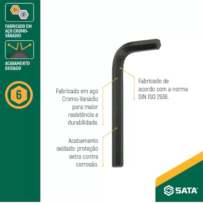 Jogo Chaves Hexagonais L Curta 1.5 a 10mm 9 Peças c/ Suporte ST09129L SATA-f71b3130-b333-4b1d-9407-90b80e62046c