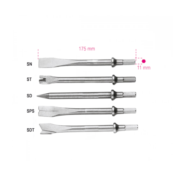 Jogo com 5 Buris para Martelete Pneumático 1940/S5 019400030 BETA-da60dc01-d685-4843-88ca-49873bbdc0cc