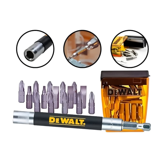 Jogo de 16 Peças para Parafusar com Guia Magnética DW2053 DEWALT-01c104b6-9a75-4a94-87ea-2608ed8a8968