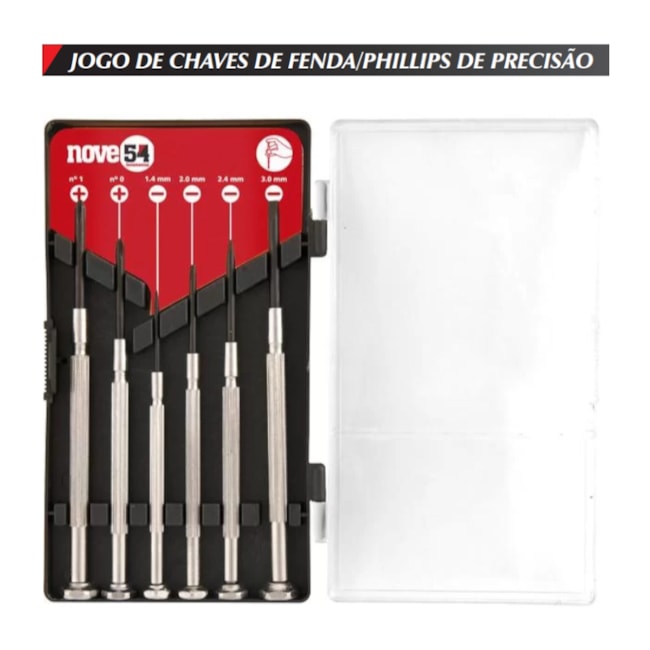 Jogo de 6 Chaves de Precisão Fenda e Phillips 3570600001 NOVE54-b97be701-9724-4d61-9a23-861129615636