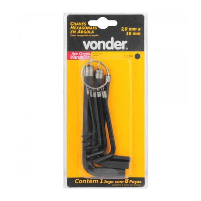 Jogo de 8 Chaves Allen Tipo L 2MM A 10MM 3573002010 VONDER-f9354128-9b0b-4f2f-b442-0d4ca8d25ac2