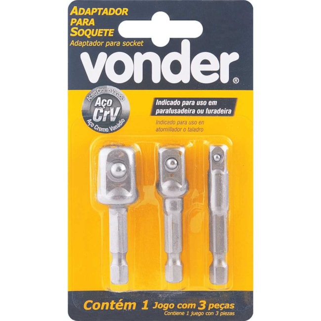 Jogo de Adaptadores para Soquetes com 3 peças 3599000303 VONDER-1e1c0608-5567-40f5-9858-813f4e633723