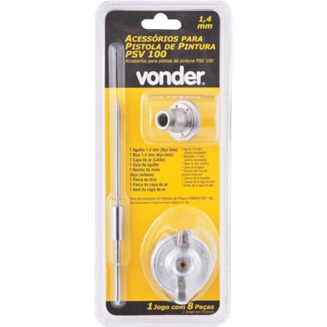 Jogo de Agulha/Bico/Capa/Guia/Núcleo/Porca 1.4mm para Pistola de Pintura PSV 100 6220200112 VONDER-0dccce5b-4fb2-40e4-8eb0-8740363c367e