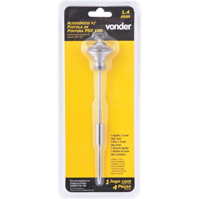 Jogo de Agulha e Bico 1.4mm para Pistola de Pintura PSV 100 6220200102 VONDER-f53dfd5e-2c74-4870-82ab-913482678977