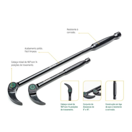 Jogo de Alavancas Ajustáveis para Mecânico 8