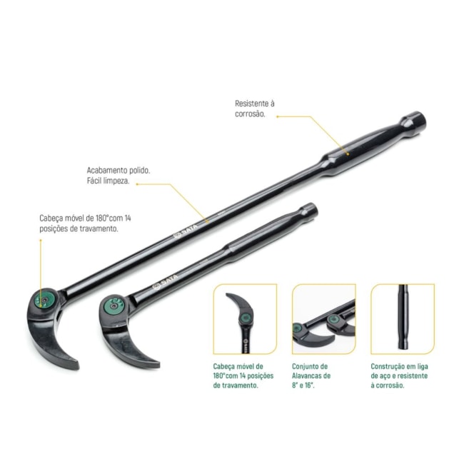 Jogo de Alavancas Ajustáveis para Mecânico 8