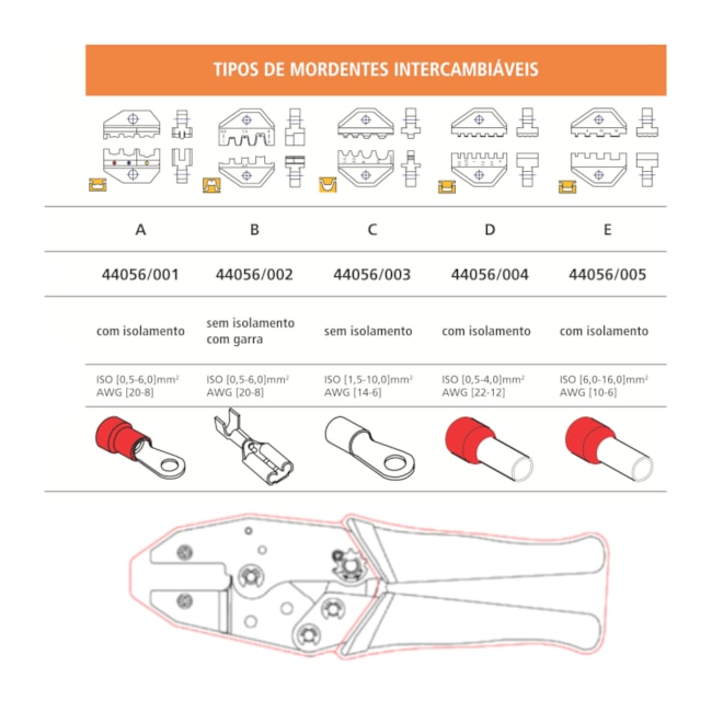 Jogo de Alicate Crimpador e Mandíbulas com 6 Peças 44055/506 TRAMONTINA PRO-ca86822f-cdec-4b01-86d4-b64bd3dfb959