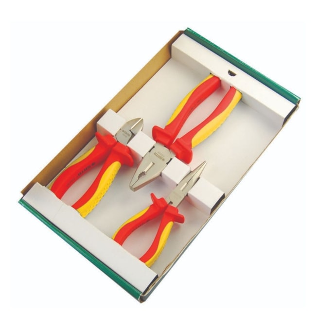 Jogo de Alicates Isolados para Eletricista 1000V VDE com 3 Peças ST09261SJ SATA-4c321807-30ba-4331-acd3-754091230e52