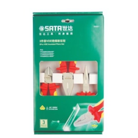 Jogo de Alicates Isolados para Eletricista 1000V VDE com 3 Peças ST09261SJ SATA