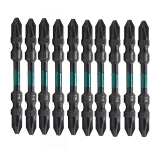 Jogo de Bits de Impacto Duplo Phillips Nº2 x 110mm Encaixe 1/4