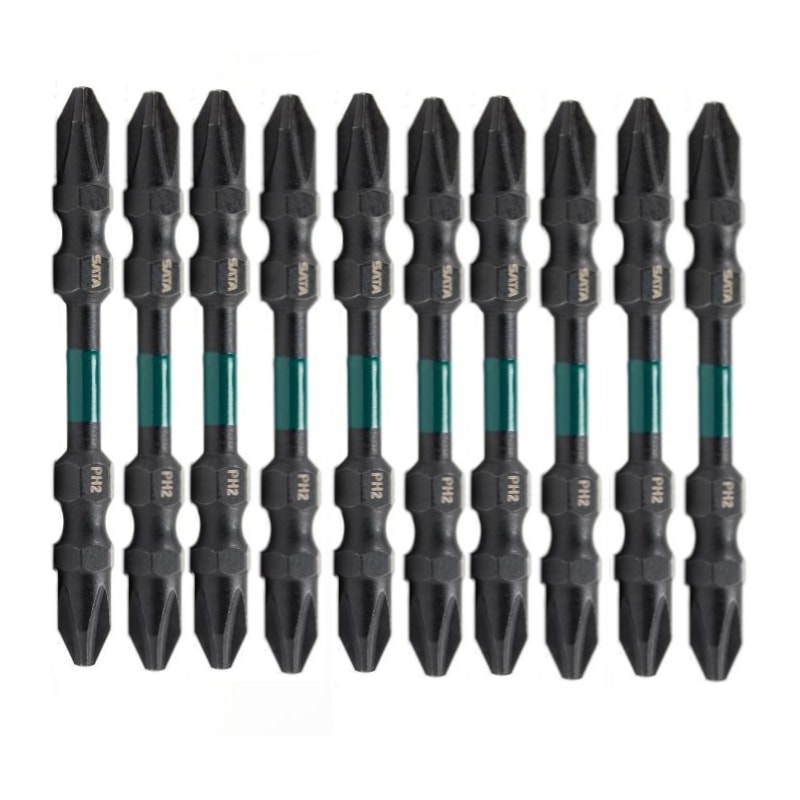 Bits Phillips com 10 Peças 1/4'' 65mm NR 2 D-34366 MAKITA