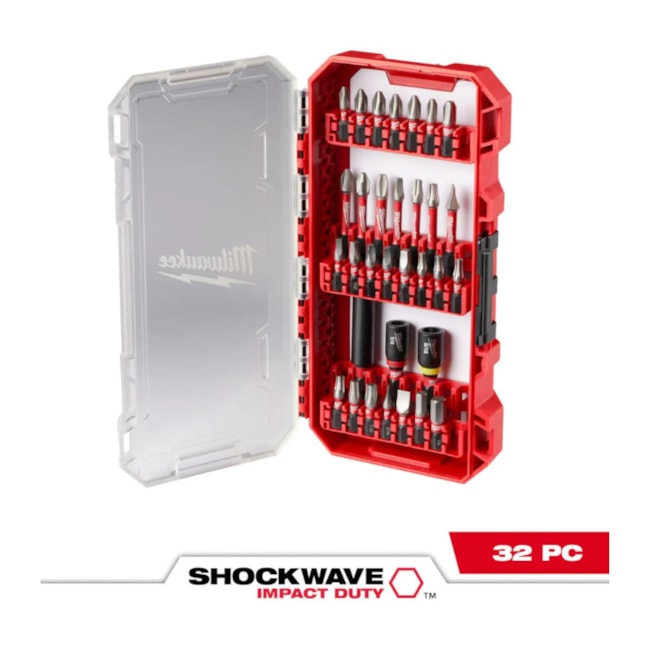 Jogo de Bits de Impacto Shockwave com 32 Peças 48-32-4004 MILWAUKEE-d8902d90-25fd-4e41-99d0-f10f4adb9a34
