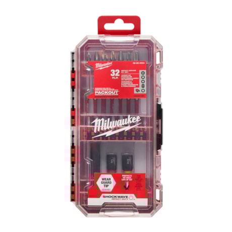 Jogo de Bits de Impacto Shockwave com 32 Peças 48-32-4004 MILWAUKEE-8a36d40b-e1ea-46d3-8be0-13609fb2ab33