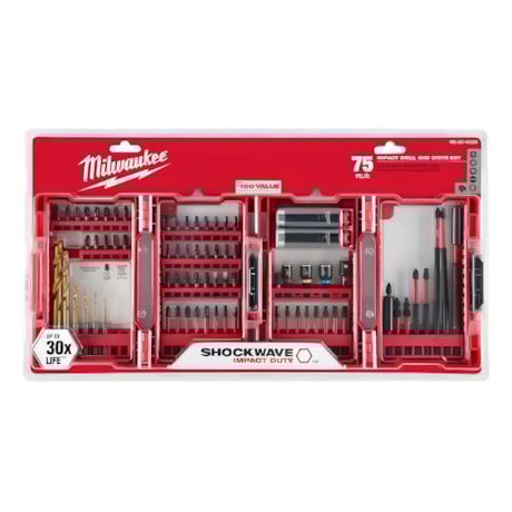 Jogo de Bits e Brocas para Fixar/Parafusar com 75 Peças SHOCKWAVE 48-32-4030 MILWAUKEE-c740db53-49a4-4174-89cd-57ea28309a4d