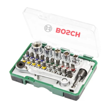 Jogo de Bits e Soquetes 27 Peças 2607017160 BOSCH