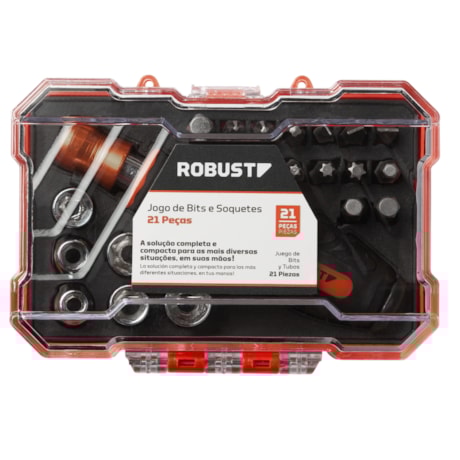 Jogo de Bits e Soquetes com 21 Peças S49005021 ROBUST-ee792bd2-0370-467c-bd69-0659168b3312