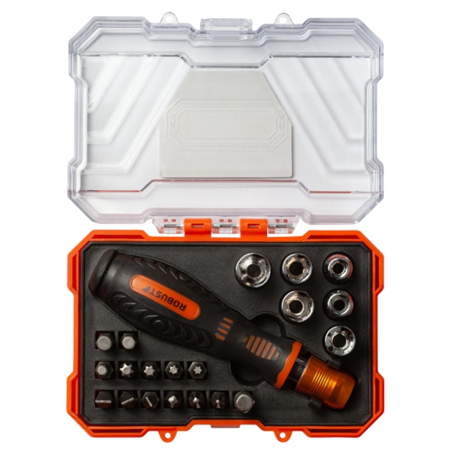 Jogo de Bits e Soquetes com 21 Peças S49005021 ROBUST-a61eab5e-f8e7-4b53-8030-969281ec2633