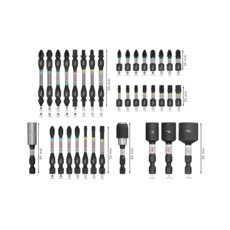 Jogo de Bits e Soquetes Encaixe 1/4