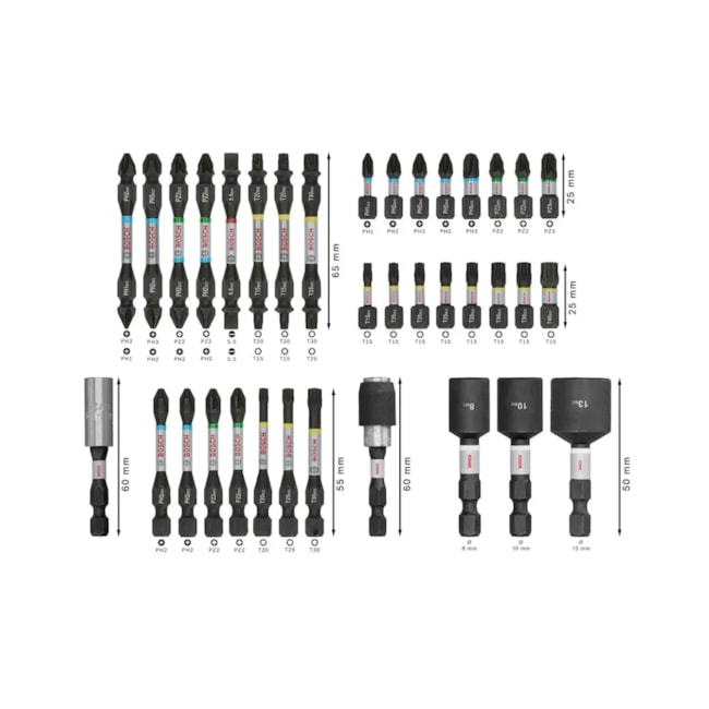 Jogo de Bits e Soquetes Encaixe 1/4