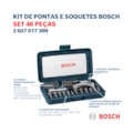 Jogo de Bits e Soquetes para Parafusar com 46 Peças 2607017399 BOSCH