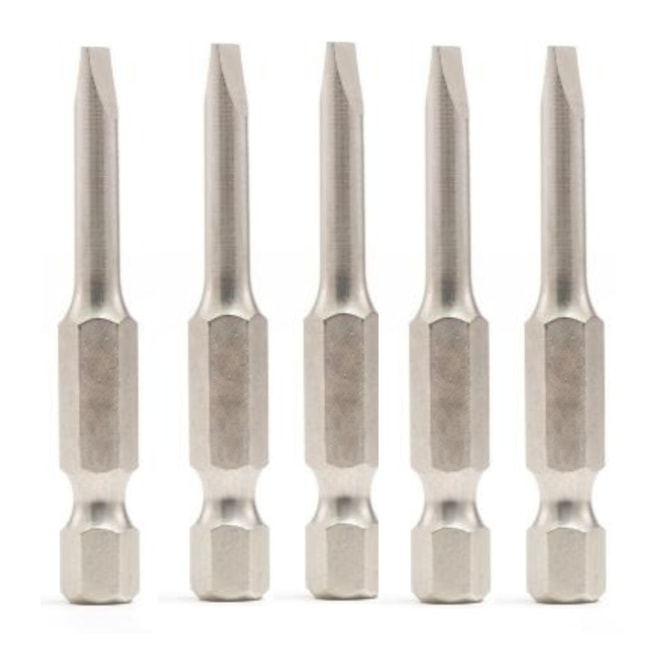 Jogo de Bits Fenda 6mm x 50mm Encaixe 1/4