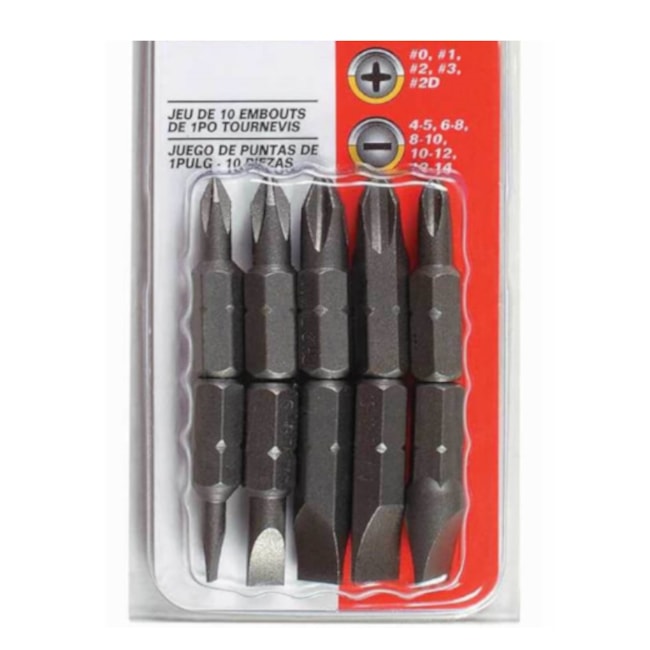 Jogo de Bits Fenda e Phillips com 10 Peças 9617085446 SKIL-ac1a2d4f-1868-47ab-aa74-6bbe153d4211