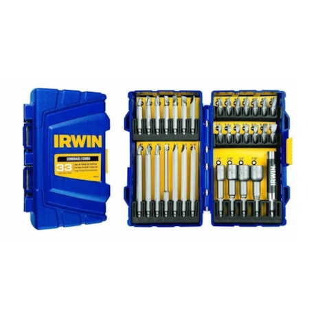 Jogo de Bits Fenda/Phillips/Canhão Pro Set com 33 Peças 1865331 IRWIN-88e4228a-dd68-4169-bc1a-58982fc29b7a
