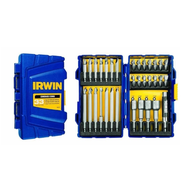 Jogo de Bits Fenda/Phillips/Canhão Pro Set com 33 Peças 1865331 IRWIN-74f81240-1664-497a-9510-abb2175805c4