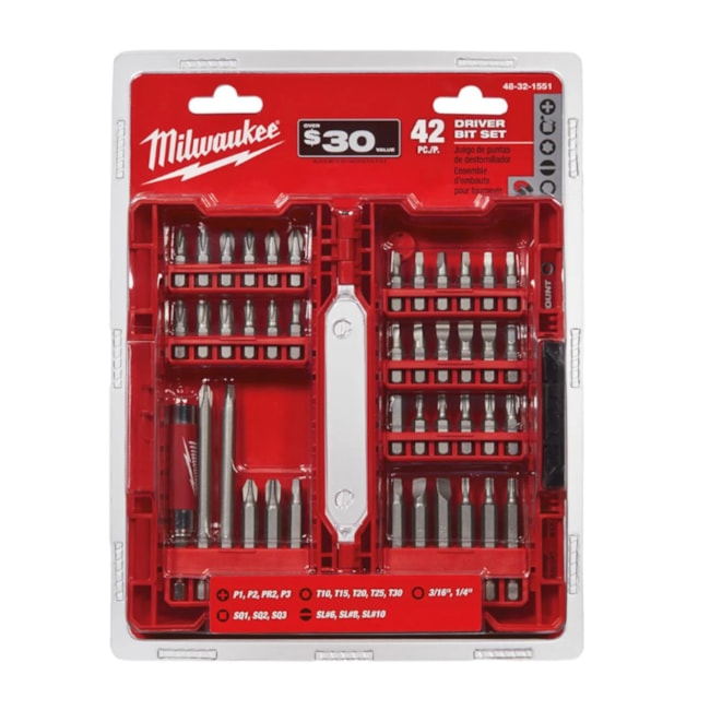 Jogo de Bits Fenda/Phillips/Torx/Hexagonal com 42 Peças 48-32-1551 MILWAUKEE-ea7179c2-431f-45e5-b1af-f2b512780037