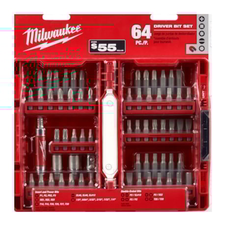 Jogo de Bits Fenda/Phillips/Torx/Hexagonal com 64 Peças 48-32-1552 MILWAUKEE-7c08ee52-cafa-4f76-a857-21e2ed8e2476