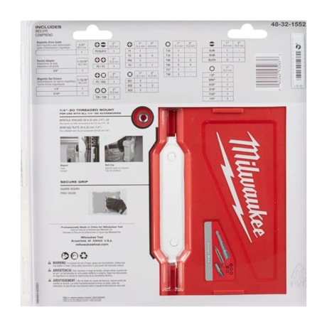 Jogo de Bits Fenda/Phillips/Torx/Hexagonal com 64 Peças 48-32-1552 MILWAUKEE-0a07dbee-f9dc-493e-987d-f4f6db81a826