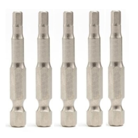 Jogo de Bits Hexagonal 6mm x 50mm Encaixe 1/4