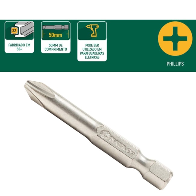 Jogo de Bits N2 x 50mm Encaixe 1/4