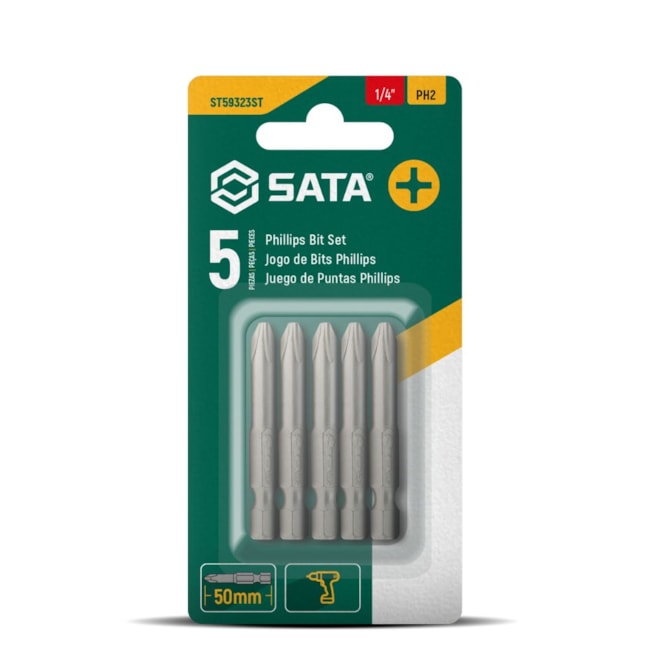 Jogo de Bits N2 x 50mm Encaixe 1/4