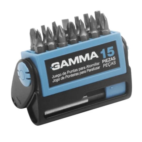 Jogo de Bits para Parafusadeira com 15 Peças G19519AC GAMMA-af280148-5578-43aa-8f0e-e4ab394a67be