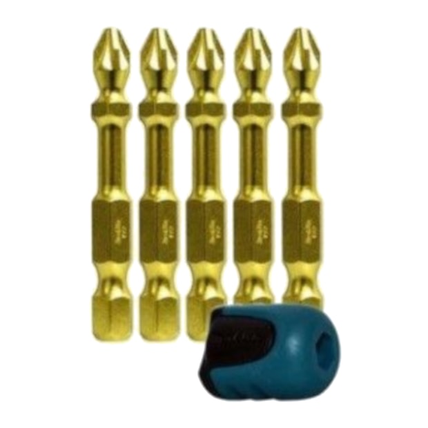 Jogo de Bits Phillips com Adaptador Magnético Ph2 x 50mm com 5 Peças D-42488 MAKITA-99ff47f9-7e07-4bea-841b-d4679eac5c28