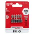 Jogo de Bits Phillips de Impacto PH1 x 25mm Forma E com 5 Peças 48-32-4661 MILWAUKEE